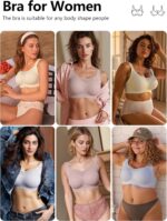 Xcutting Lace Women's Seamless No Underwire Bra Soft Wireless Comfort Bralettes Full Coverage Bralette Everyday T-Shirt Bra - Image 3