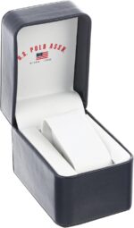U.S. Polo Assn. Men’s Sport Watch with Analog-Digital Display, Silicone Band with Silver Links, 44mm Metal Case, Alarm, Backlight, Dual Time, Buckle Closure - Image 3