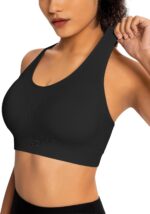 AENLLEY Padded Racerback Sports Bras for Women - Breathable Medium Support for Yoga Gym Workout Fitness - Image 5