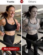 Yvette Sports Bra High Impact Adjustable Criss Cross Back, Full Support for Large Bust No Bounce - Image 5