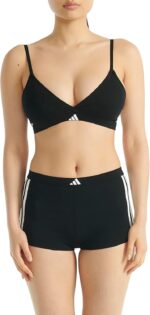 adidas Women's 3 Stripes Active Essentials Cotton Triangle Wrap Bralette - Image 2