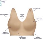 Hanes Women's Just My Size Seamless Bralette, Pure Comfort Light Support Pullover Bra, Plus Sizes - Image 4
