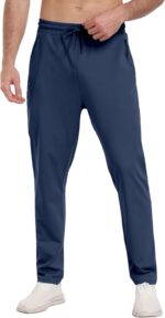 PARISDIARY 3 Pack Mens Athletic Sweatpants with Zipper Pockets,Workout Gym Joggers Pants for Men Running Jogging Pants - Image 3