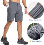 Jessie Kidden Mens Outdoor Casual Expandable Waist Lightweight Water Resistant Quick Dry Fishing Hiking Shorts - Image 6