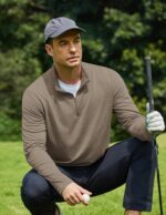 COOFANDY Men's Quarter Zip Pullover Lightweight Mock Neck Sweatshirt Casual Long Sleeve Polo Shirts - Image 3