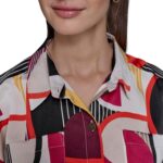 Karl Lagerfeld Women's Short Sleeve Collared Blouse - Image 4