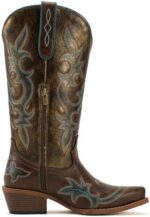 Lante Cowboy Boots for Women - Mid Calf Cowgirl Boots,Chunky Heel Snip Toe Stitched Embroidery Western Boots for Concert Dancing Country Wedding Daily Dating - Image 7