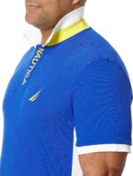 Nautica Men's Short Sleeve Color Block Performance Pique Polo Shirt - Image 5