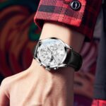 OLEVS Men's Leather Analog Quartz Watch - Luxury Chronograph Wristwatch with Date, Waterproof, Luminous - Dress Style - Image 7