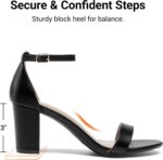 DREAM PAIRS Women's Chunky Block Heel Sandals, Open Toe Ankle Strap Dress Shoes, Comfortable Wedding Guest Heels for Party, Prom and Formal Events - Image 4