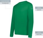Augusta Sportswear Wicking Long Sleeve Sun Protection Athletic Shirt for Running, Hiking, Fishing, and Outdoor Activities - Image 4