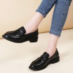 Loafers for Women Black Penny Loafer Business Casual Shoes Women's Loafers & Slip-Ons Ladies Flats Comfortable Dressy - Image 3