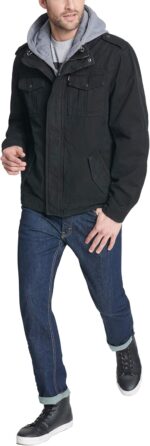 Levi's Men's Washed Cotton Hooded Military Jacket (Regular & Big & Tall Sizes) - Image 3