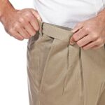 Haggar Men's Premium No Iron Khaki Classic Fit Pleat Front Pant (Regular and Big & Tall Sizes) - Image 4
