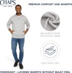 Chaps Men's Regular Fit Long Sleeve Midweight Quarter Zip Fleece Pullover Sweater (S-XXL) - Image 3