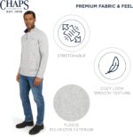Chaps Men's Regular Fit Long Sleeve Midweight Quarter Zip Fleece Pullover Sweater (S-XXL) - Image 5
