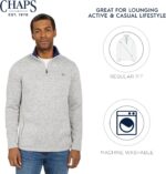 Chaps Men's Regular Fit Long Sleeve Midweight Quarter Zip Fleece Pullover Sweater (S-XXL) - Image 7
