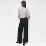 DKNY Women's Pull on Twill Wide Leg Pant - Image 3