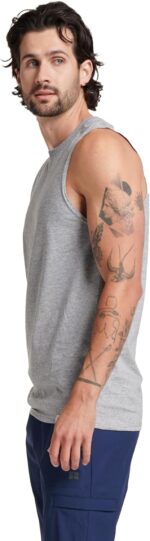 Russell Athletic Men's Dri-Power Cotton Blend Sleeveless Muscle Shirts,Moisture Wicking,Odor Protection, UPF 30+, Sizes S-4X - Image 4