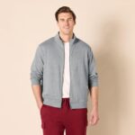 Amazon Essentials Men's Full Zip Mock Neck French Terry Sweatshirt, Lightweight - Image 6