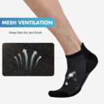 BAMBOO COOL Men's Ankle Socks Moisture Wicking Breathable Odor Control Athletic Cushioned Running Socks Arch Support 8 Pack - Image 3