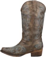 ROPER Womens Riley Embroidered Snip Toe Casual Boots Mid Calf Low Heel 1-2" - Image 3