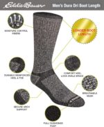 Eddie Bauer Men's Dura Dri Moisture Control Crew Socks (6 & 12 Packs) - Image 3