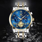 OLEVS Watches Men Waterproof Luxury Big Face Mens Watch Stainless Steel Quartz Analog Dress Watches for Men Luminous Multifunction Man Watch Relojes De Hombre - Image 3