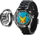 Pokémon Spinner Top Analog Watch for Kids – Features Iconic Poké Ball Spinner, Silver Metal Case, Comfortable Silicone Strap, and Pikachu Dial Art, Perfect for Pokémon Fans and Collectors - Image 3