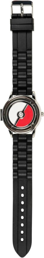 Pokémon Spinner Top Analog Watch for Kids – Features Iconic Poké Ball Spinner, Silver Metal Case, Comfortable Silicone Strap, and Pikachu Dial Art, Perfect for Pokémon Fans and Collectors - Image 7