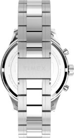 Timex Men's Dress Chronograph 43mm Watch - Silver-Tone Bracelet Black Dial Silver-Tone Case - Image 3
