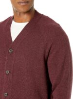 Amazon Essentials Men's Lambs Wool V-Neck Cardigan Sweater with Pockets (Previously Goodthreads) - Image 3