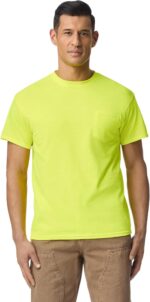 Gildan Unisex Adult DryBlend Workwear T-Shirts with Pocket, 2-Pack - Image 2