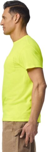 Gildan Unisex Adult DryBlend Workwear T-Shirts with Pocket, 2-Pack - Image 4