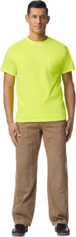 Gildan Unisex Adult DryBlend Workwear T-Shirts with Pocket, 2-Pack - Image 7