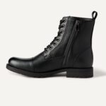 Amazon Essentials Men's Cap Toe Lace Up Combat Boots With Zipper - Image 4