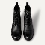 Amazon Essentials Men's Cap Toe Lace Up Combat Boots With Zipper - Image 5