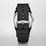 Relic by Fossil Men's Jake Three-Hand Day Date Watch, Silver Stainless Steel and Black Silicone Band Watch for Men - Image 3
