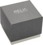 Relic by Fossil Men's Jake Three-Hand Day Date Watch, Silver Stainless Steel and Black Silicone Band Watch for Men - Image 5