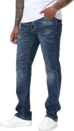 MZNBURAM Men's Stretch Regular Fit Straight-Leg Cotton Fashion Comfort Flex Waist Denim Pants Jeans - Image 4