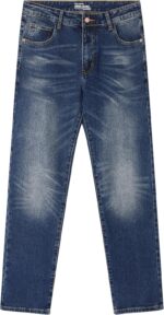 MZNBURAM Men's Stretch Regular Fit Straight-Leg Cotton Fashion Comfort Flex Waist Denim Pants Jeans - Image 5