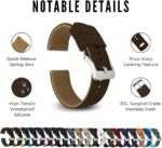BARTON Elite Silicone Watch Bands - Quick Release - Choose Strap Color & Buckle Color (Stainless Steel, Black PVD or Gunmetal Grey) - 18mm, 20mm, 22mm & 24mm Watch Straps - Image 4