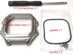 AE-1200WH Watch Steel Case Mod Kit, Matte Silver | AE1200 Compatible - Image 3