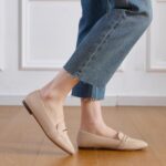 MUSSHOE Loafers for Women Pointed Toe: Dressy Gold Bit Flats, Suede BusinessCasual Slip On Shoes for Office Work,Interview & Teacher - Image 3