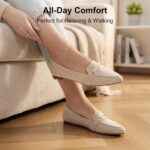 MUSSHOE Loafers for Women Pointed Toe: Dressy Gold Bit Flats, Suede BusinessCasual Slip On Shoes for Office Work,Interview & Teacher - Image 5