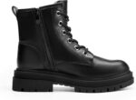 DREAM PAIRS Combat Boots Ankle Booties Lace-up Platform Side Zipper Lug Sole Boots Ankle Boots for Women - Image 4