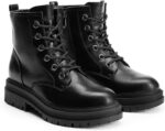 DREAM PAIRS Combat Boots Ankle Booties Lace-up Platform Side Zipper Lug Sole Boots Ankle Boots for Women - Image 6