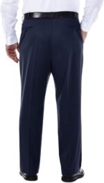 Haggar Men's Big & Tall Premium No Iron Classic Fit Flat-Front Khaki - Image 3