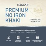 Haggar Men's Big & Tall Premium No Iron Classic Fit Flat-Front Khaki - Image 6