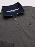 Nautica Men's Solid 1/4 Zip Fleece Sweatshirt - Image 2